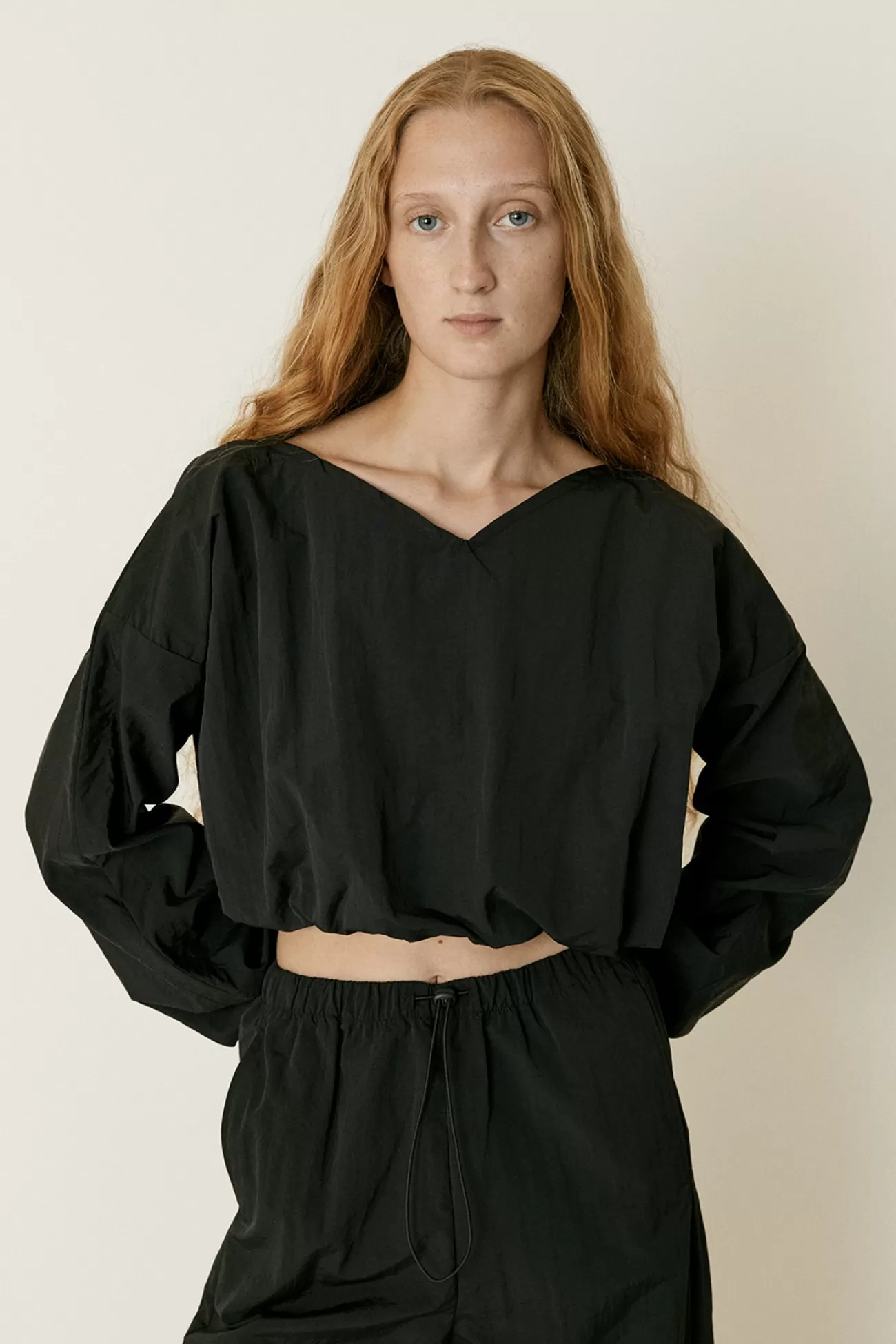 CALLIOPE Blusa In Nylon Ultrablack Best Sale