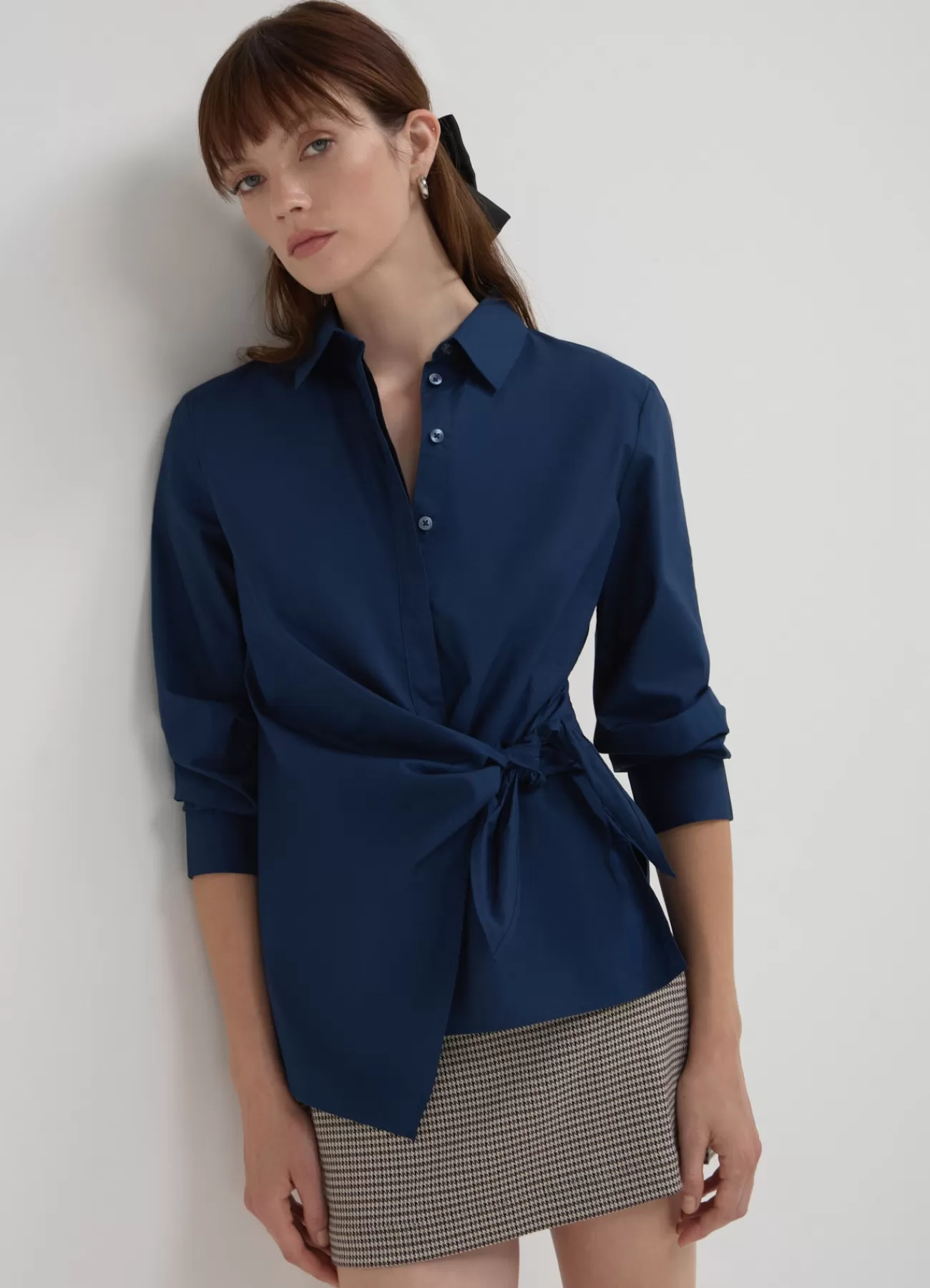 CALLIOPE Camicia Con Nodo Blu Online