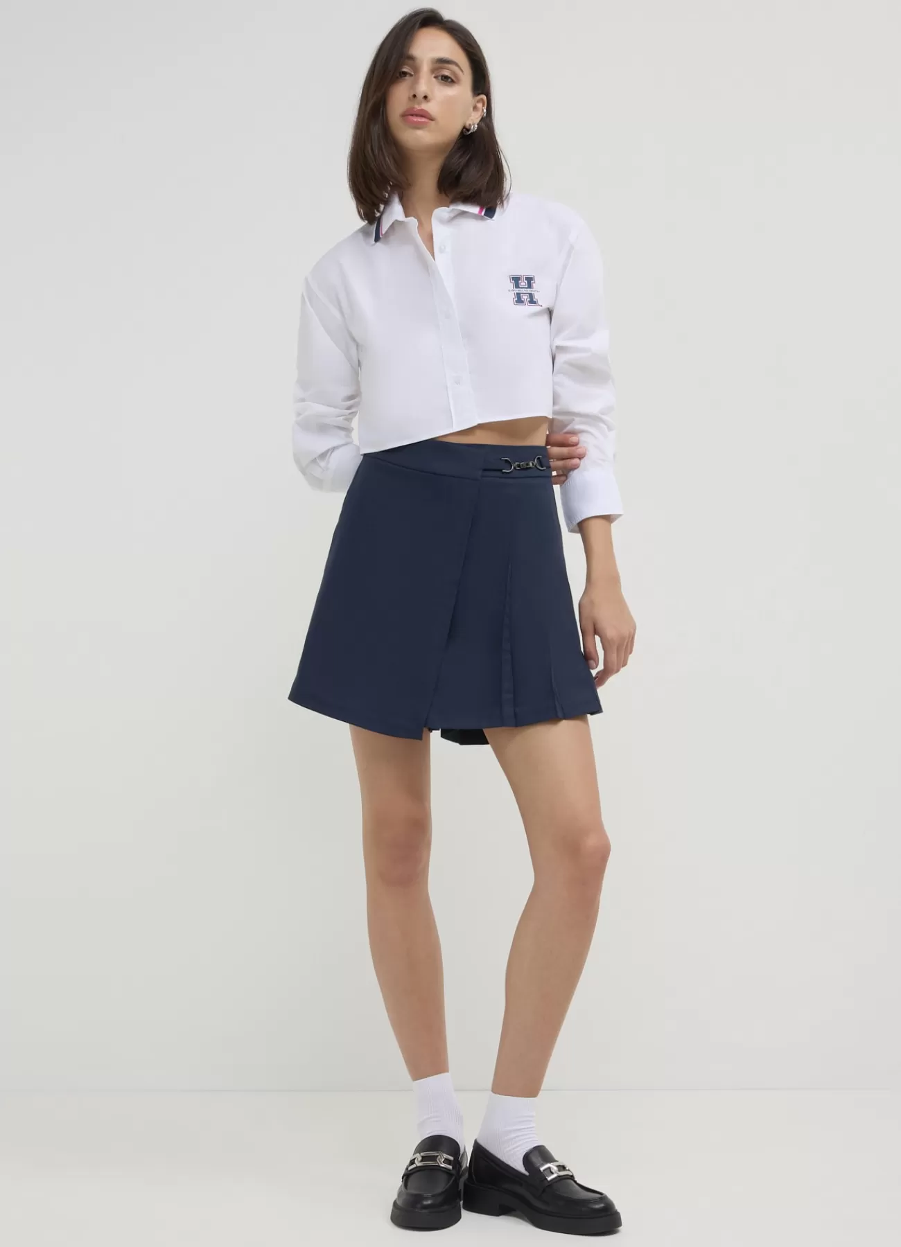 CALLIOPE Camicia Crop Stampa College Bianco ottico Store