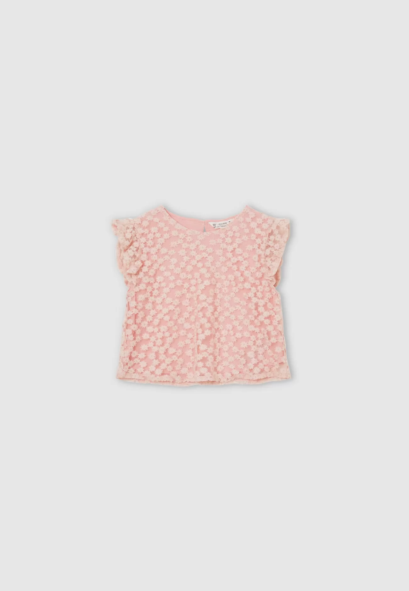 CALLIOPE Camicia Tulle Con Ricami Margherite Var rosa antico chiaro Discount