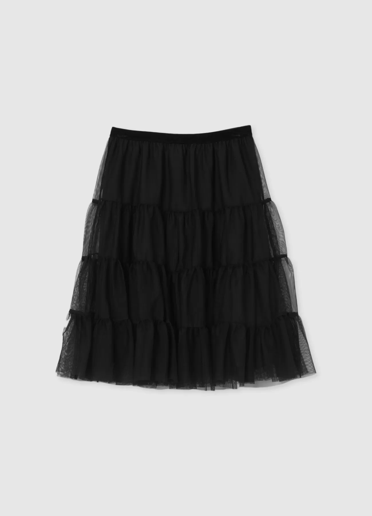 CALLIOPE Gonna In Tulle Con Balze Nero ultrablack Outlet