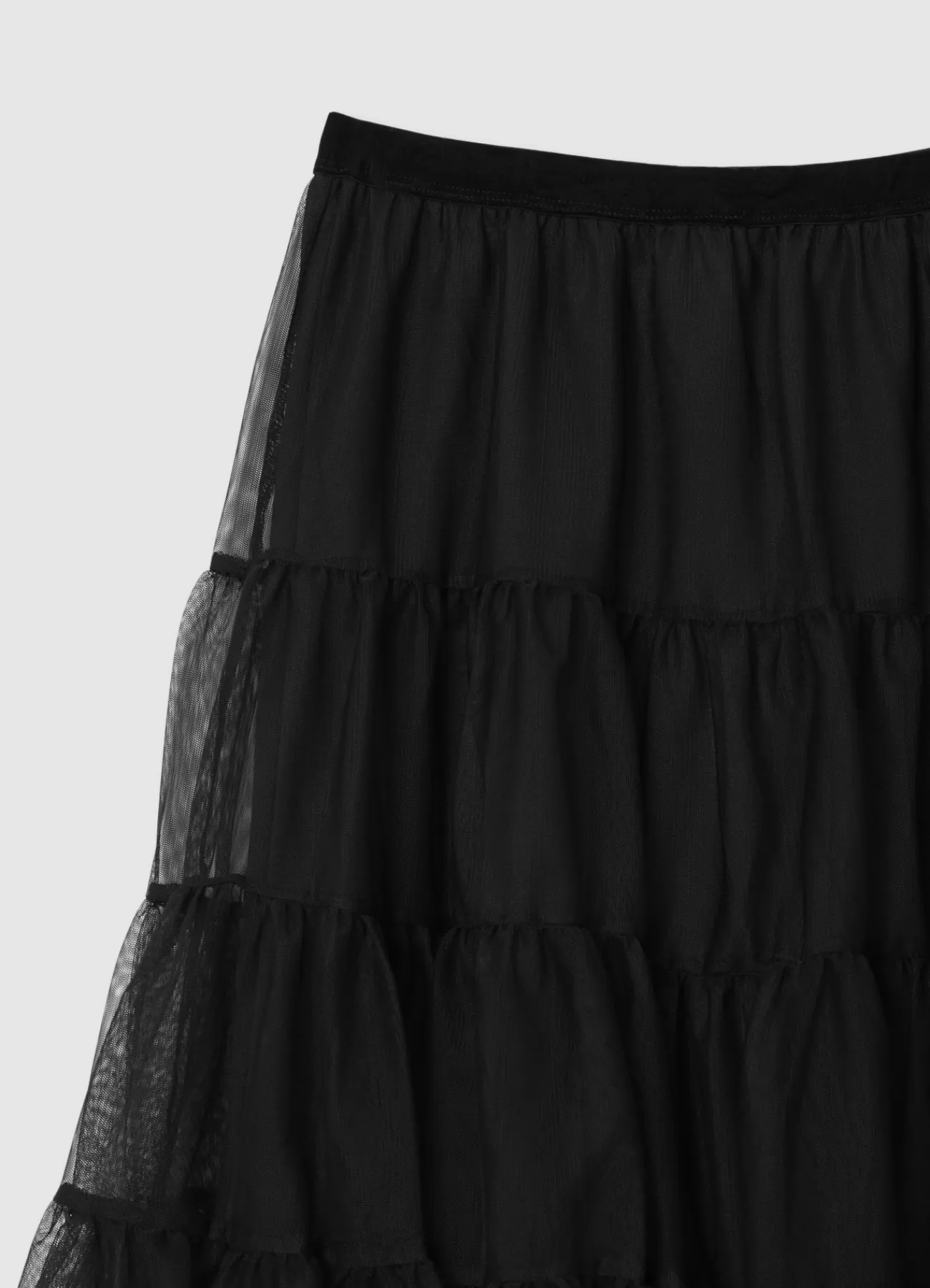 CALLIOPE Gonna In Tulle Con Balze Nero ultrablack Outlet