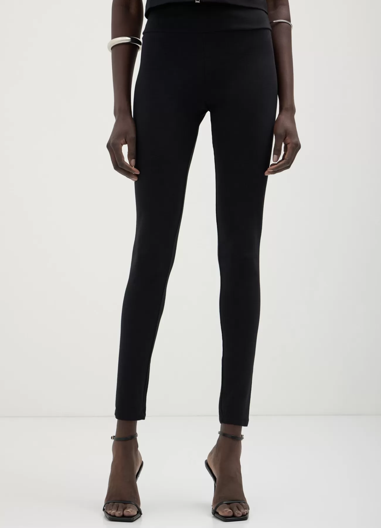 CALLIOPE Leggings Elasticizzati A Vita Alta Ultrablack New