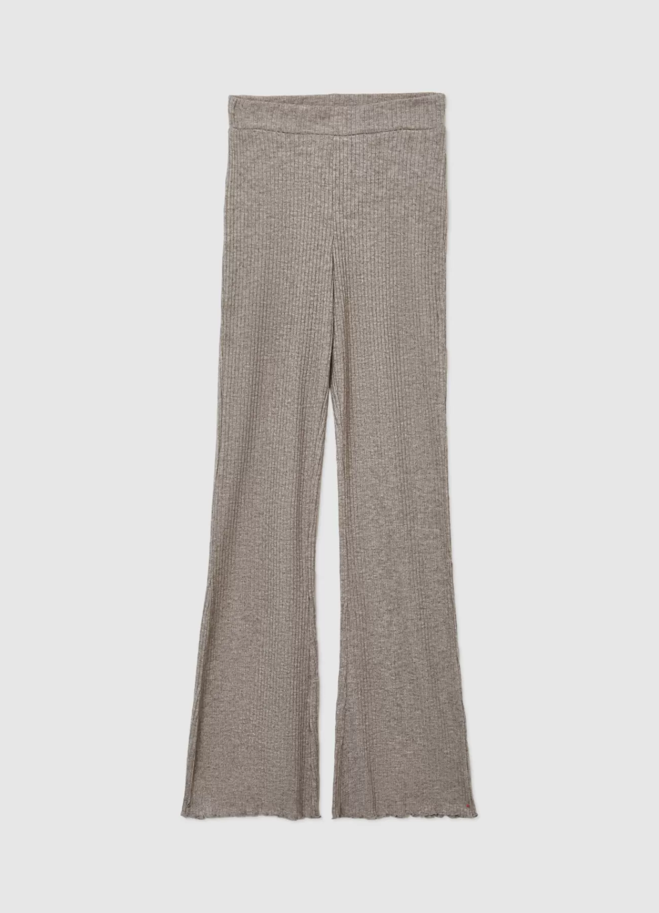 CALLIOPE Leggings Zampa A Costine Fango chiaro Discount