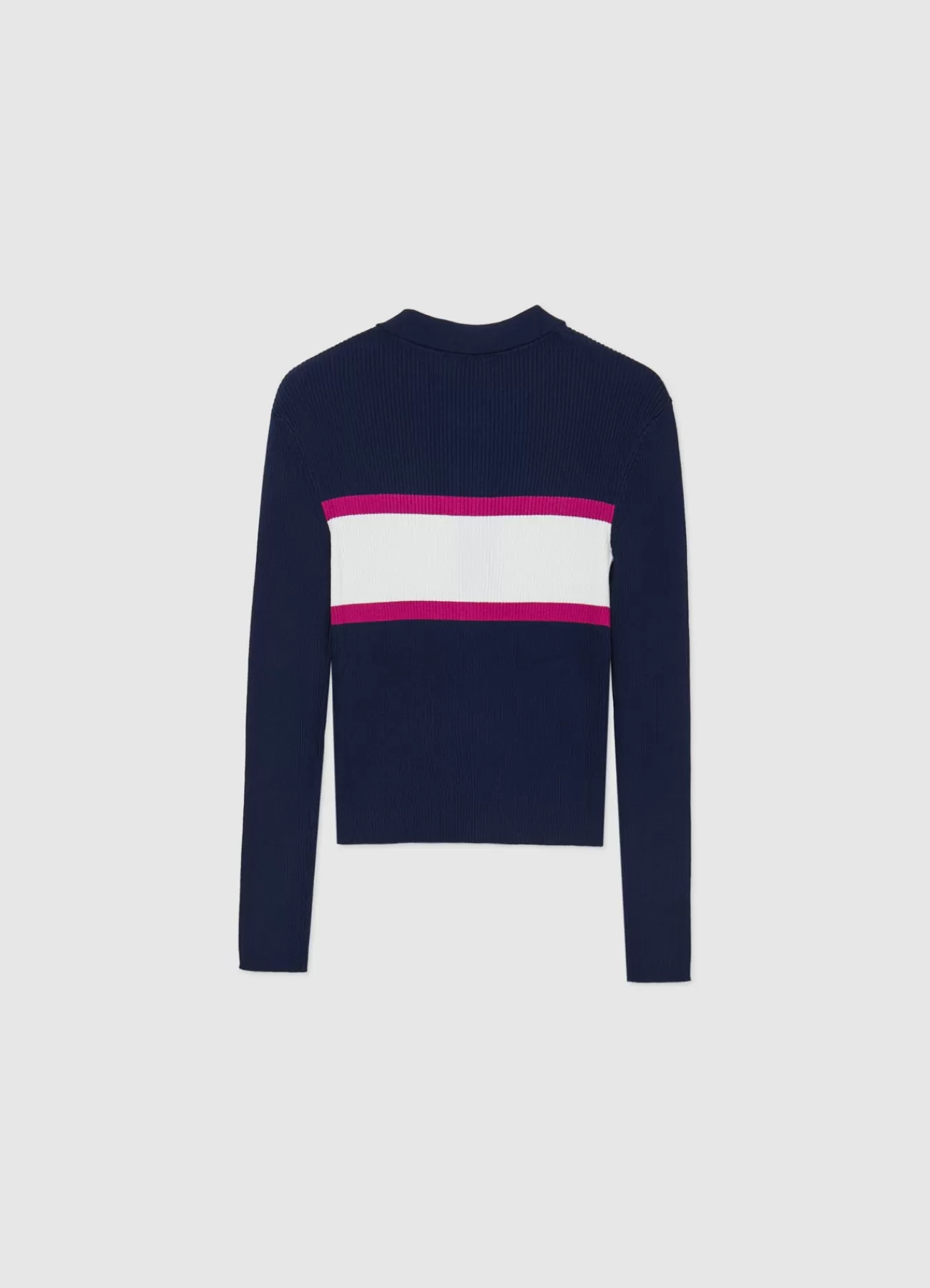 CALLIOPE Maglia Half Zip Block Color Blu Best Sale