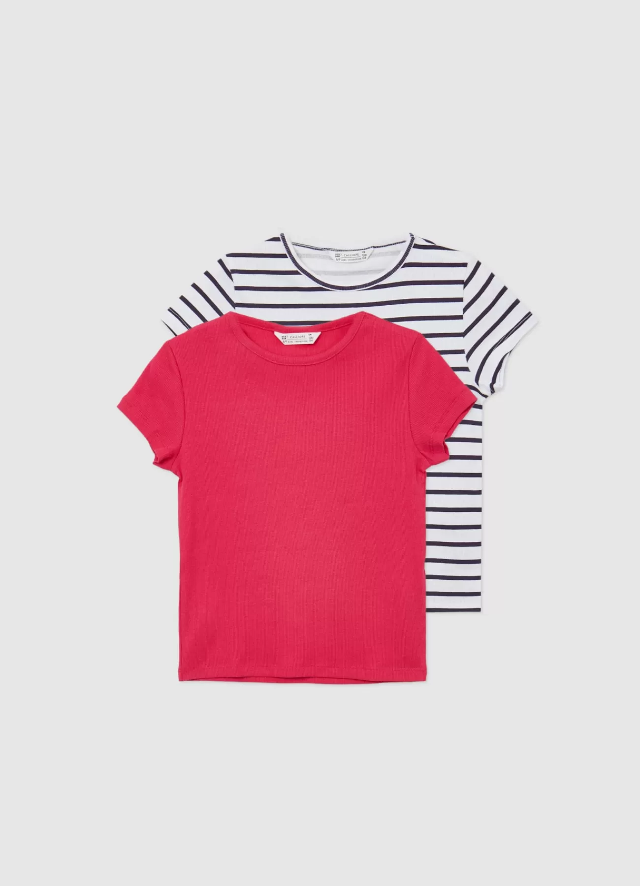 CALLIOPE Pack 2 T-shirt In Cotone Var bianco ottico Cheap