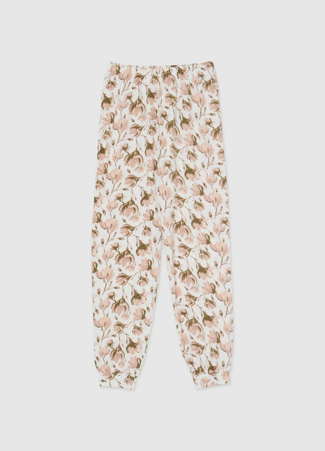 CALLIOPE Pantalone A Fiori Var bianco lana Hot