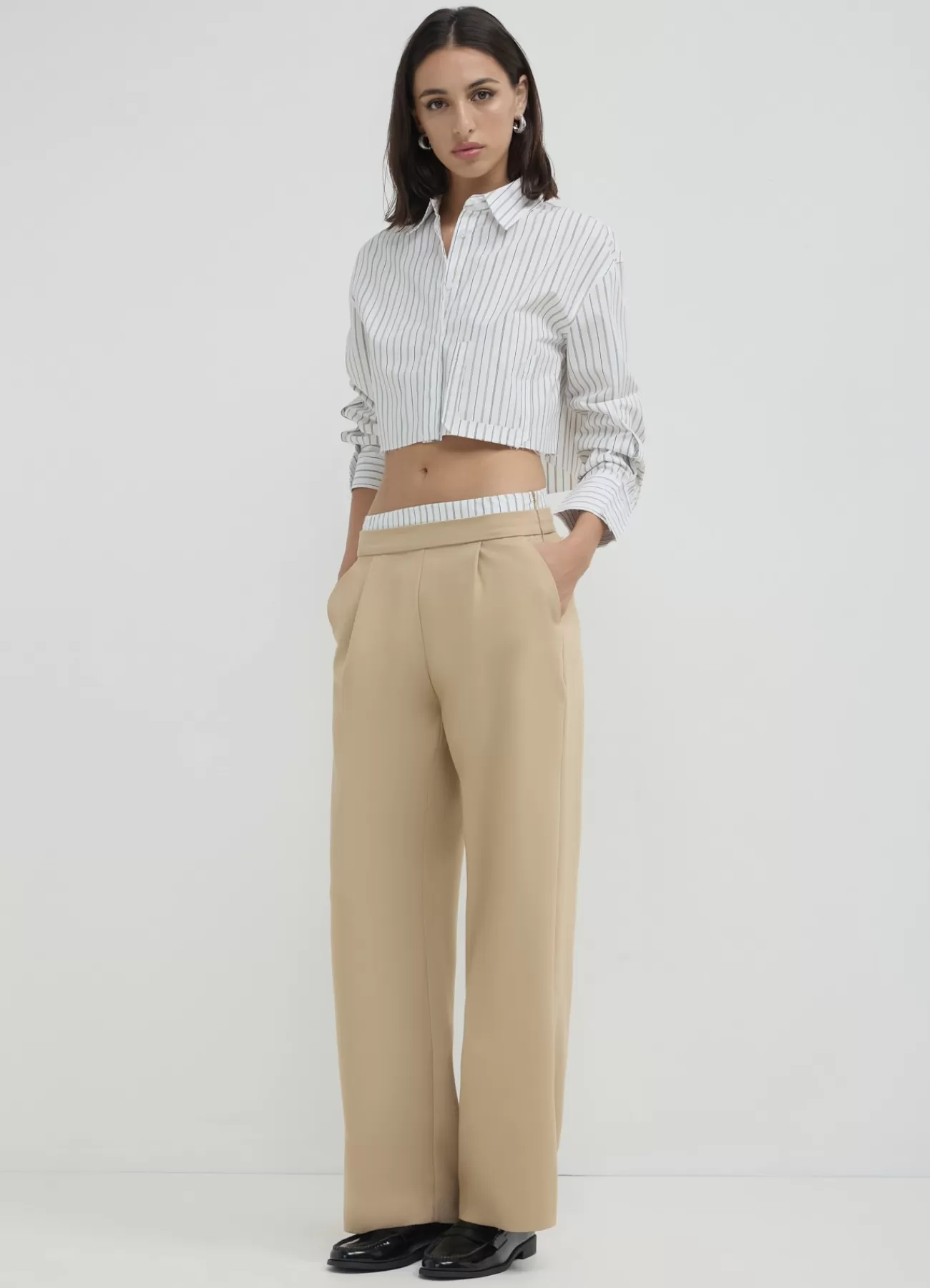 CALLIOPE Pantalone A Palazzo Beige chiaro Shop