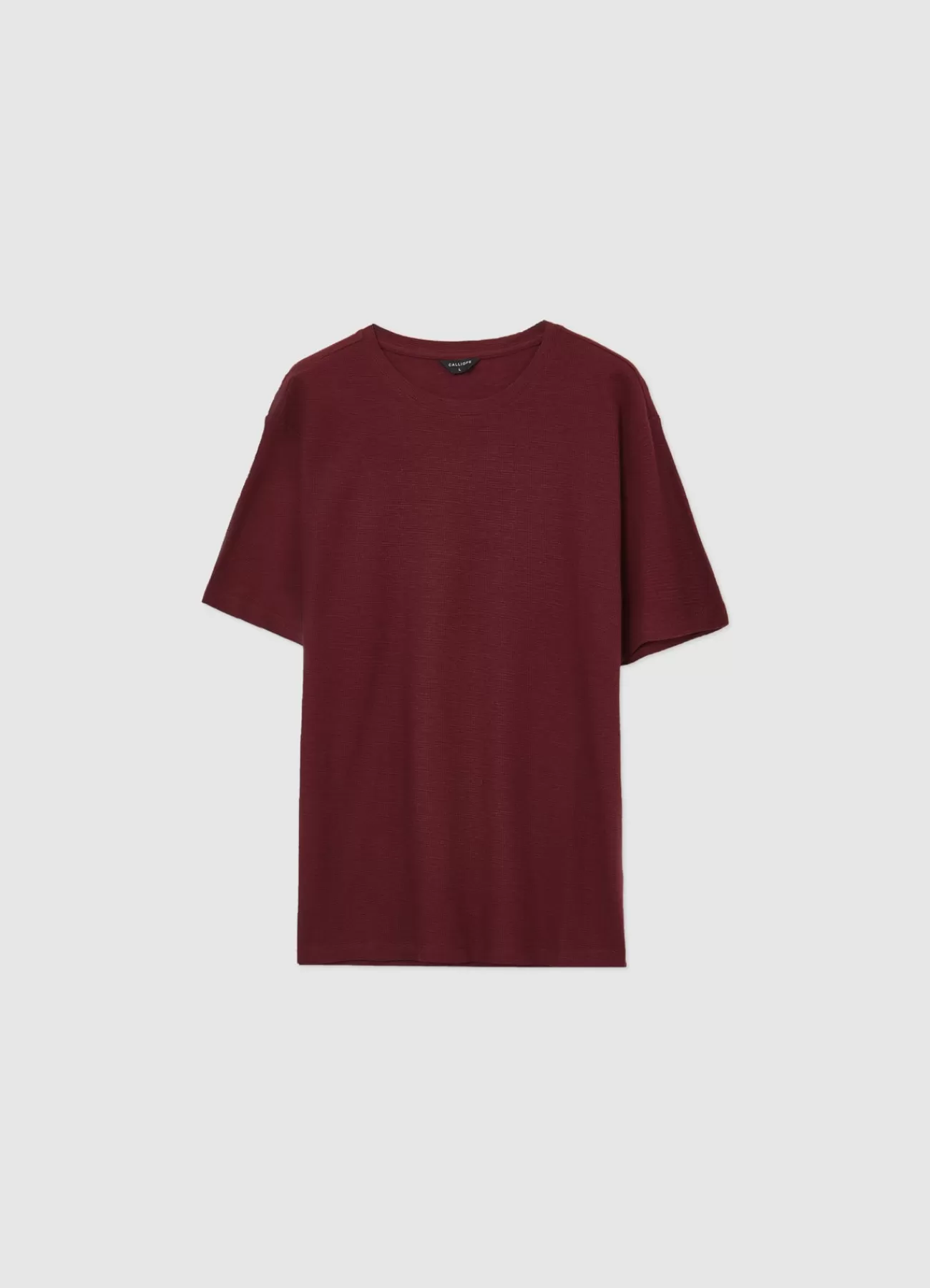 CALLIOPE T-shirt Girocollo Tinta Unita Bordeaux Clearance